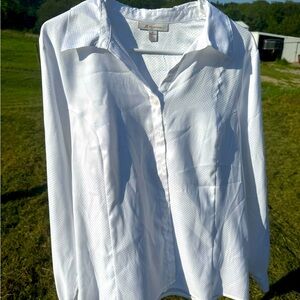 Elegant White Button-Up Blouse